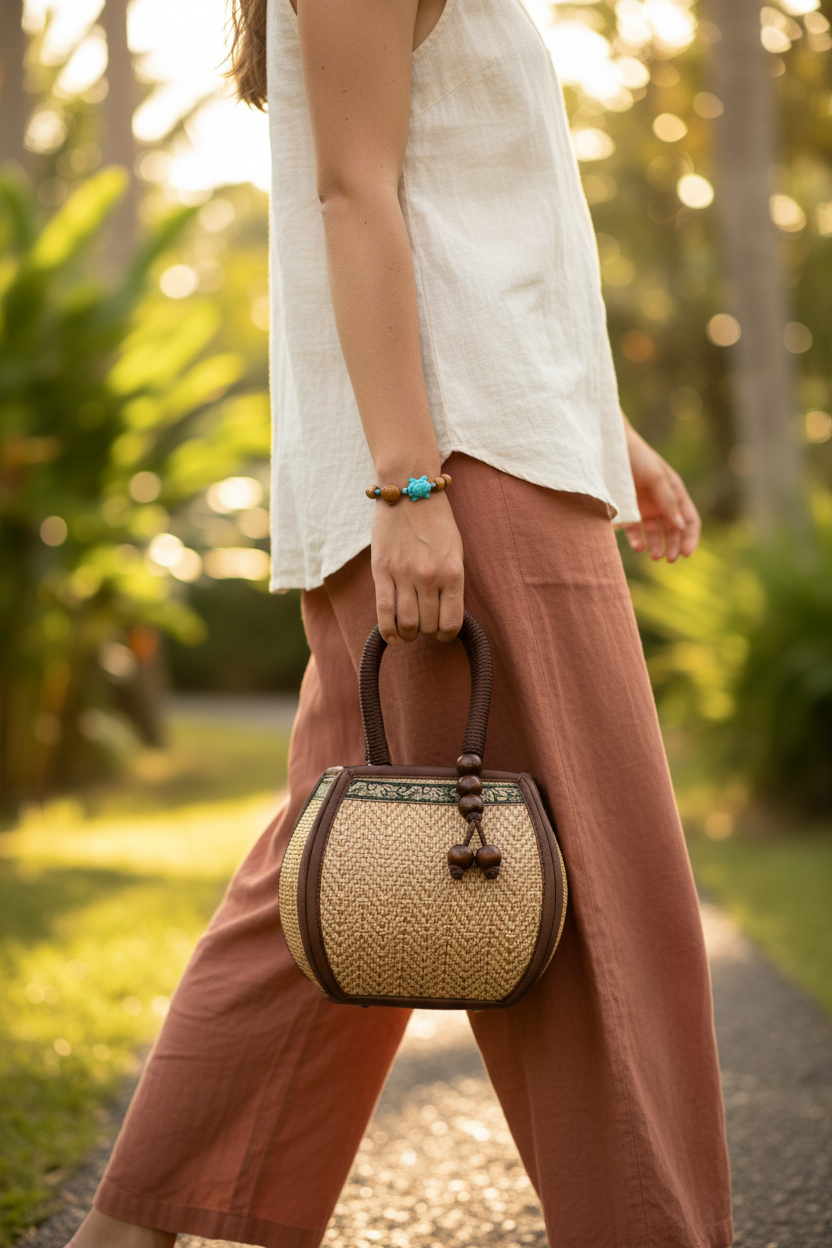 Chantao Hex Rattan Bag