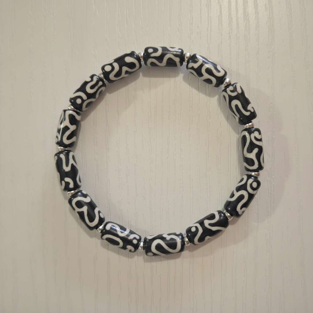 Black Totem Bracelet flat lay alternate angle