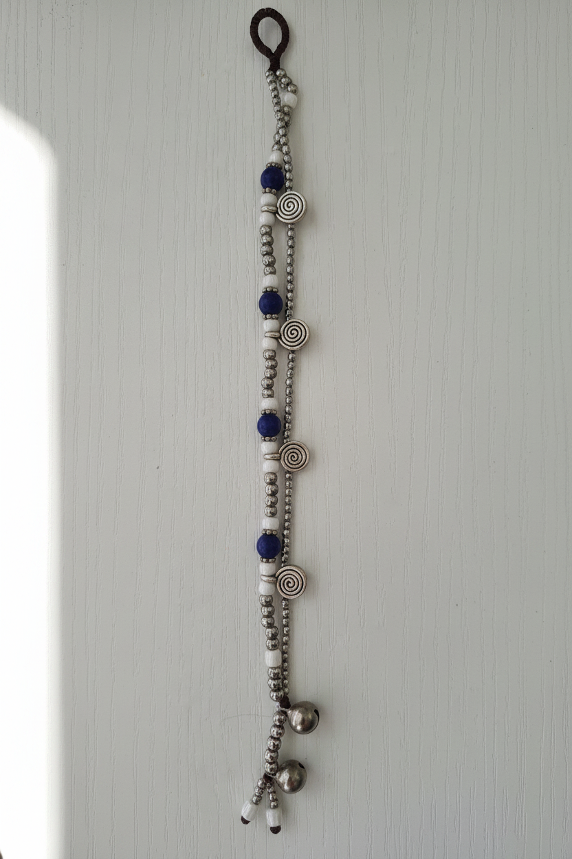 Wang Hin Blue & Silver Bells Bracelet Anklet product photo