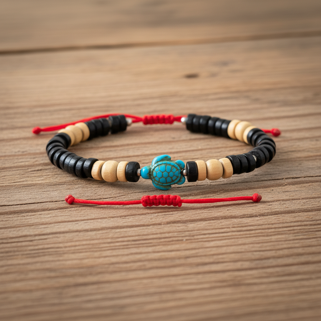Wang Hin Natural Wood Turtle Bracelet product photo