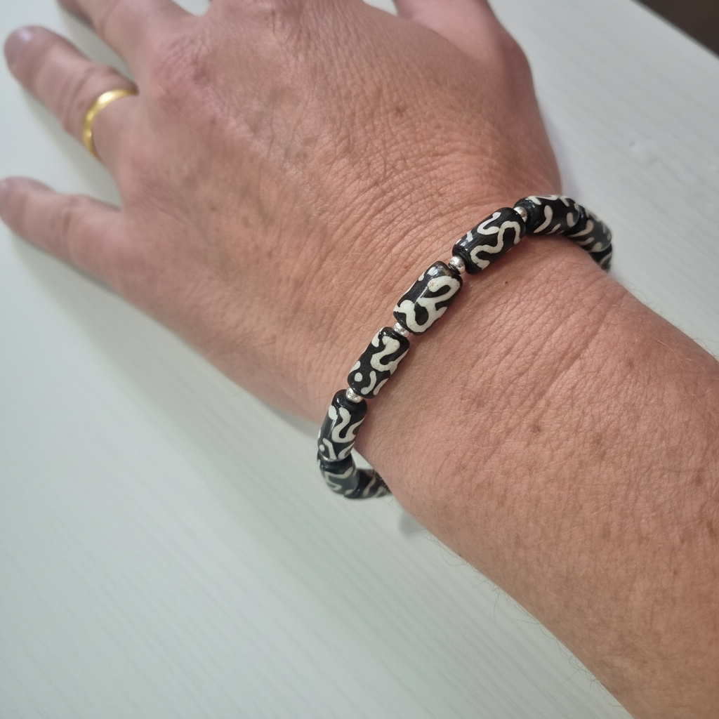 Black Totem Bracelet worn on wrist
