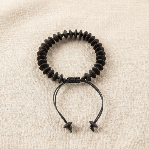 Mekong Bracelet Candle Rope Plain — adjustable handcrafted coconut shell bracelet