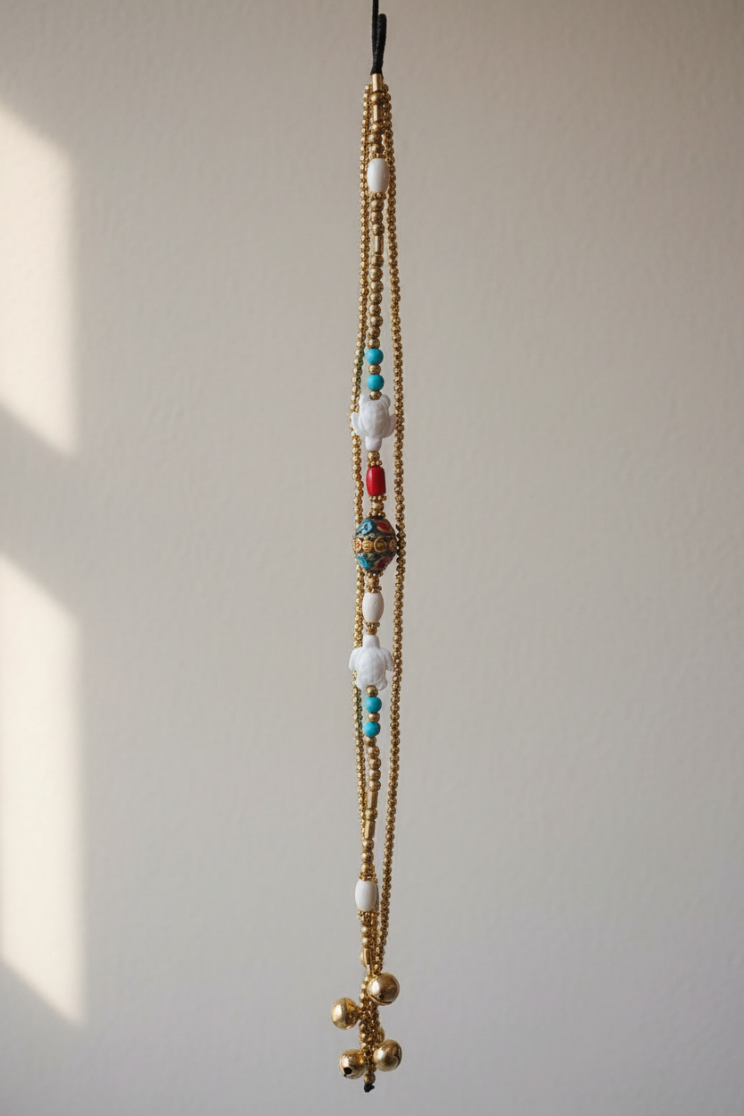 Wang Hin Gold Turtle & Bells Anklet Bracelet product photo